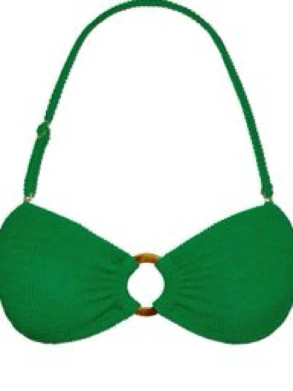 Monday Swimwear Green Bandeau Ring Bikini Set